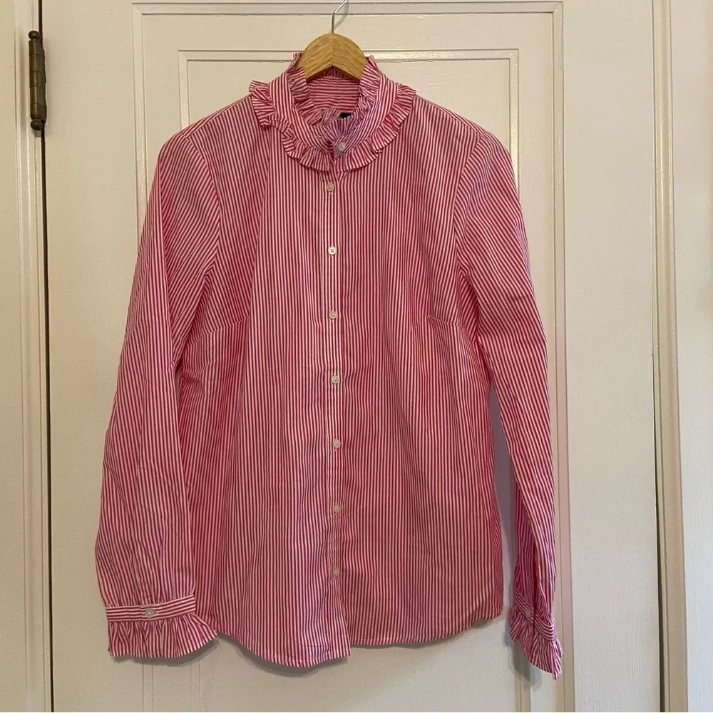 J. Crew Ruffleneck Classic Boy Fit button down shirt